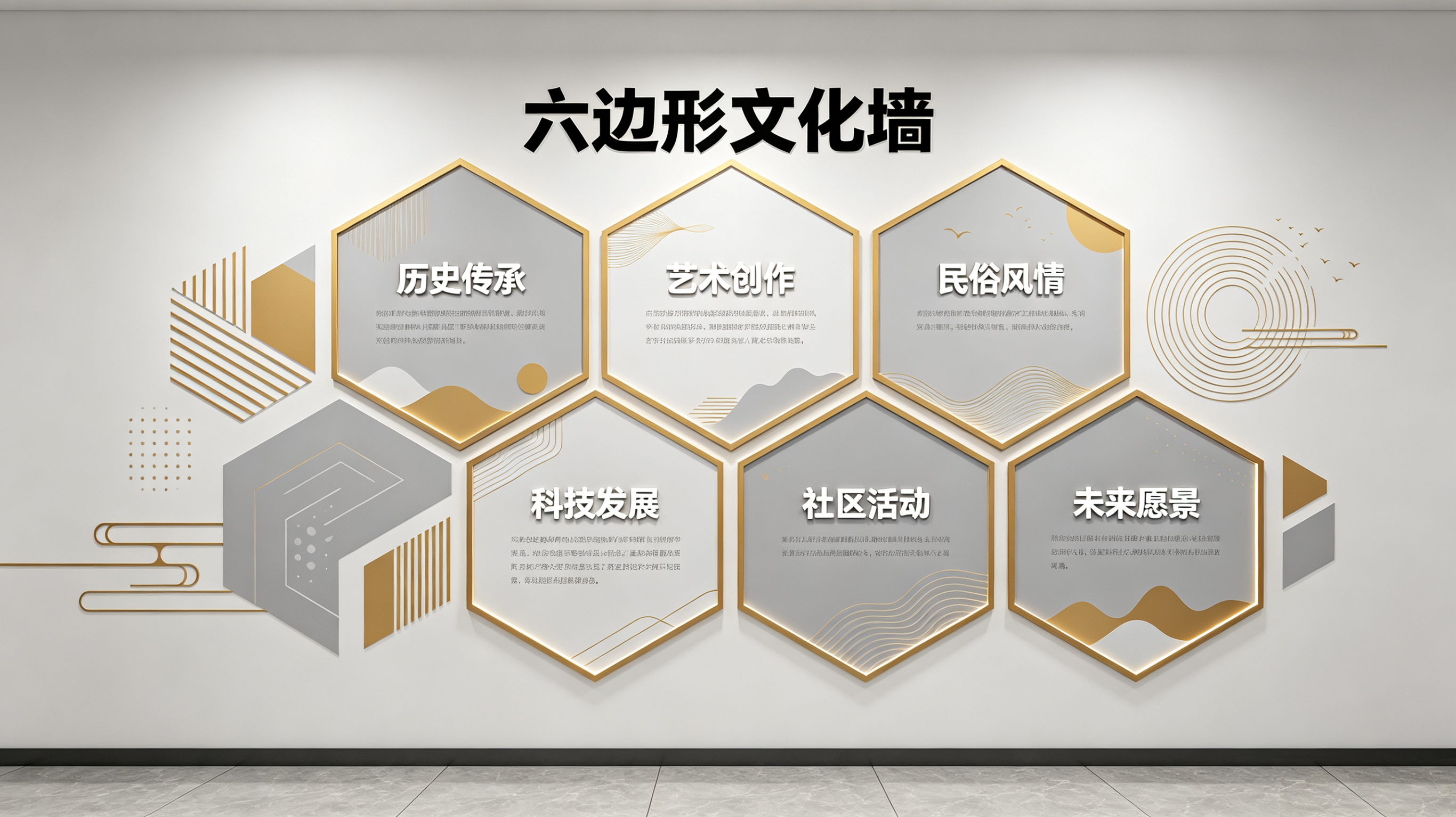 仁怀企业文化墙 | 六边形信息美学